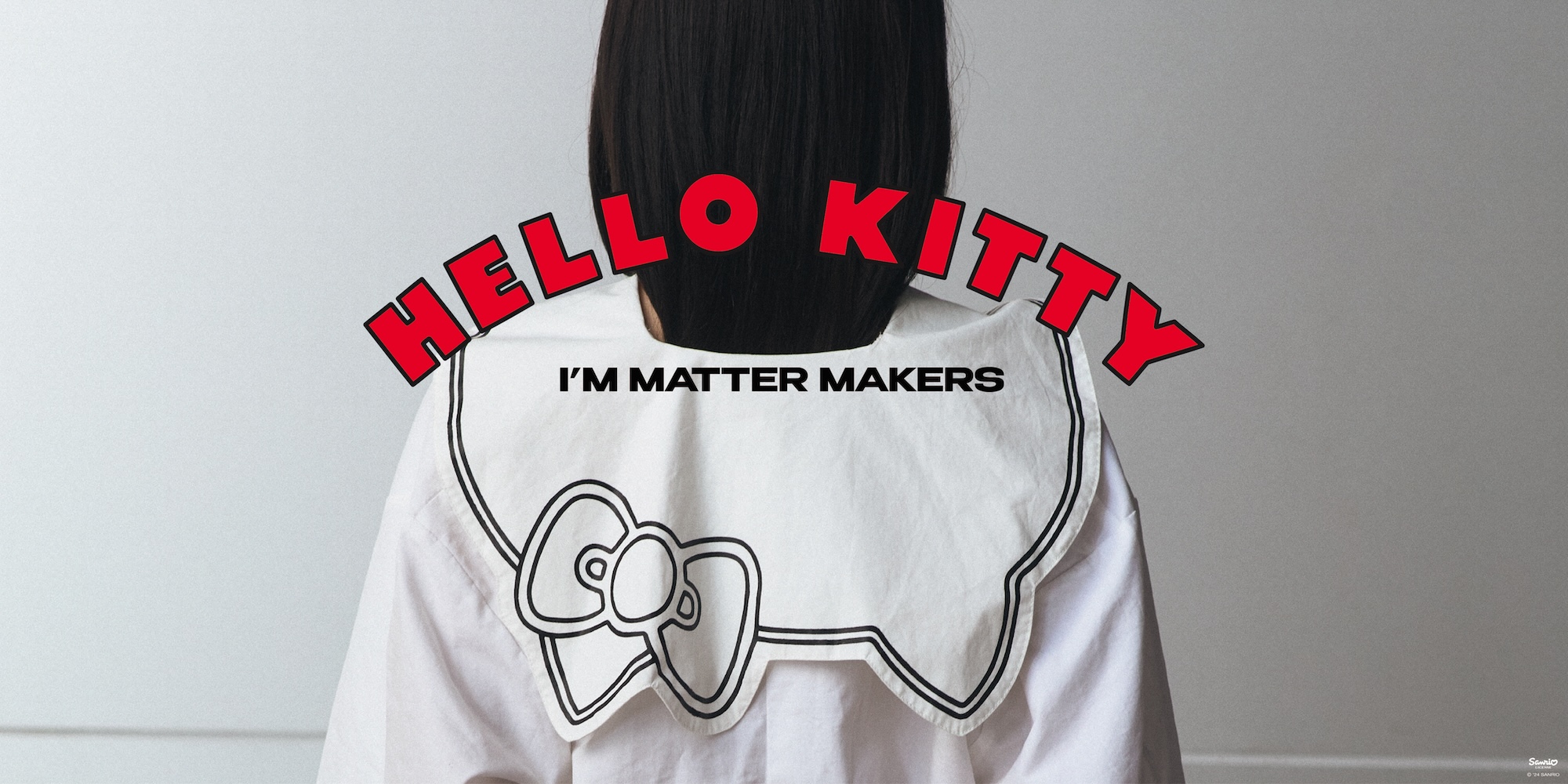 【matter makers】 HELLO KITTY キティ デニムワンピース NOW AVAILABLE! HELLO KITTY I'M MATTER MAKERS Editorials