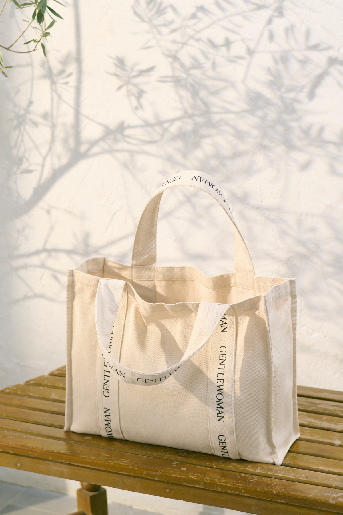 Logo Strap Shopping Tote-1