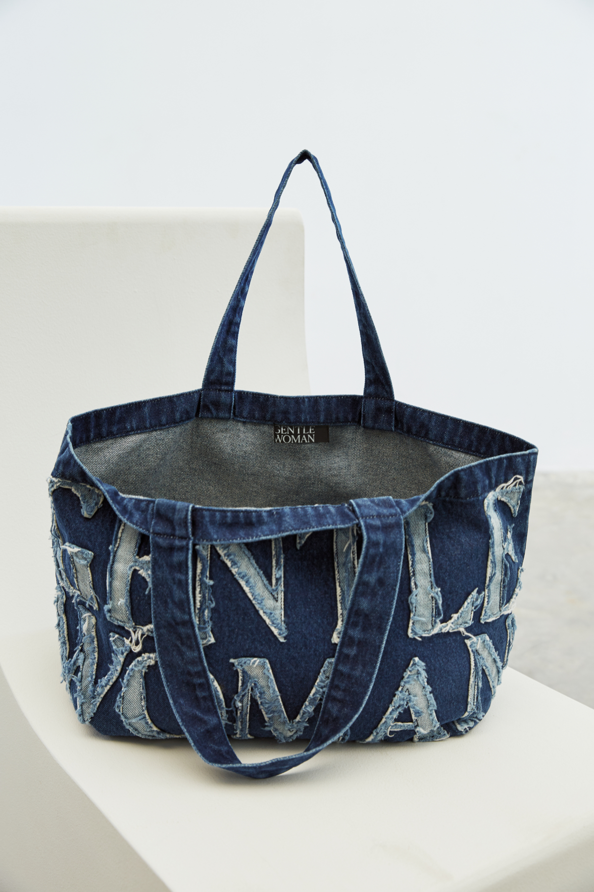 GW Denim Tote Bag : Navy-2