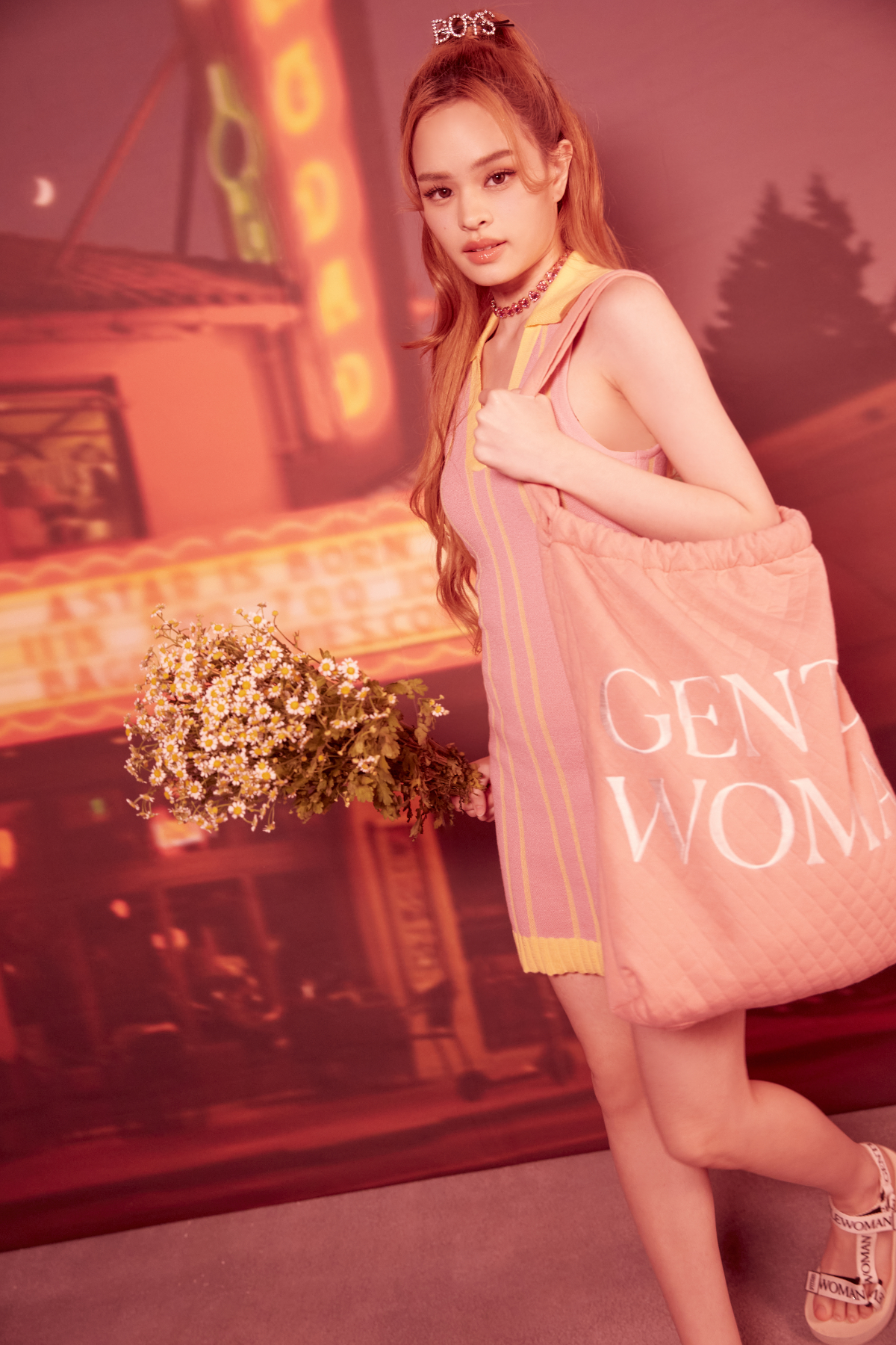 GENTLEWOMAN Oh boy! Tote : Pink-0
