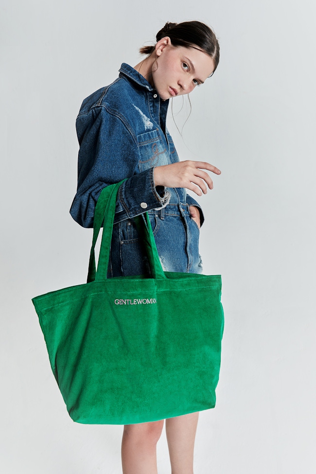 GENTLEWOMAN Corduroy Tote : Green-3