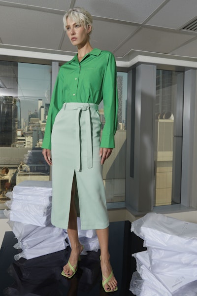 Keep it Up Midi Skirt : Green - GKK074.2