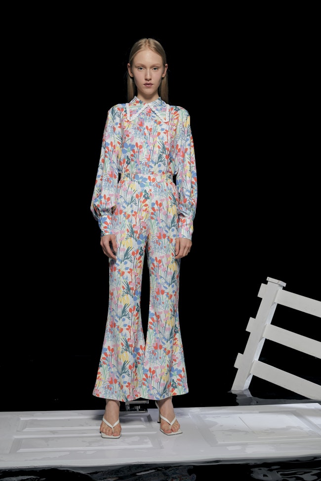 Blooming Meadow Straight Trousers - GKP309 - image
