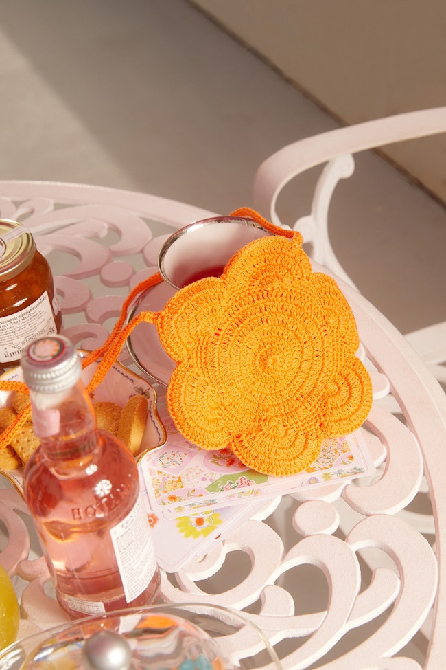 Flower Beam Knit Bag - LEC004 - image