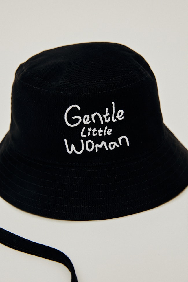 GLW Black Bucket Hat - LCH016 | GENTLE LITTLEWOMAN