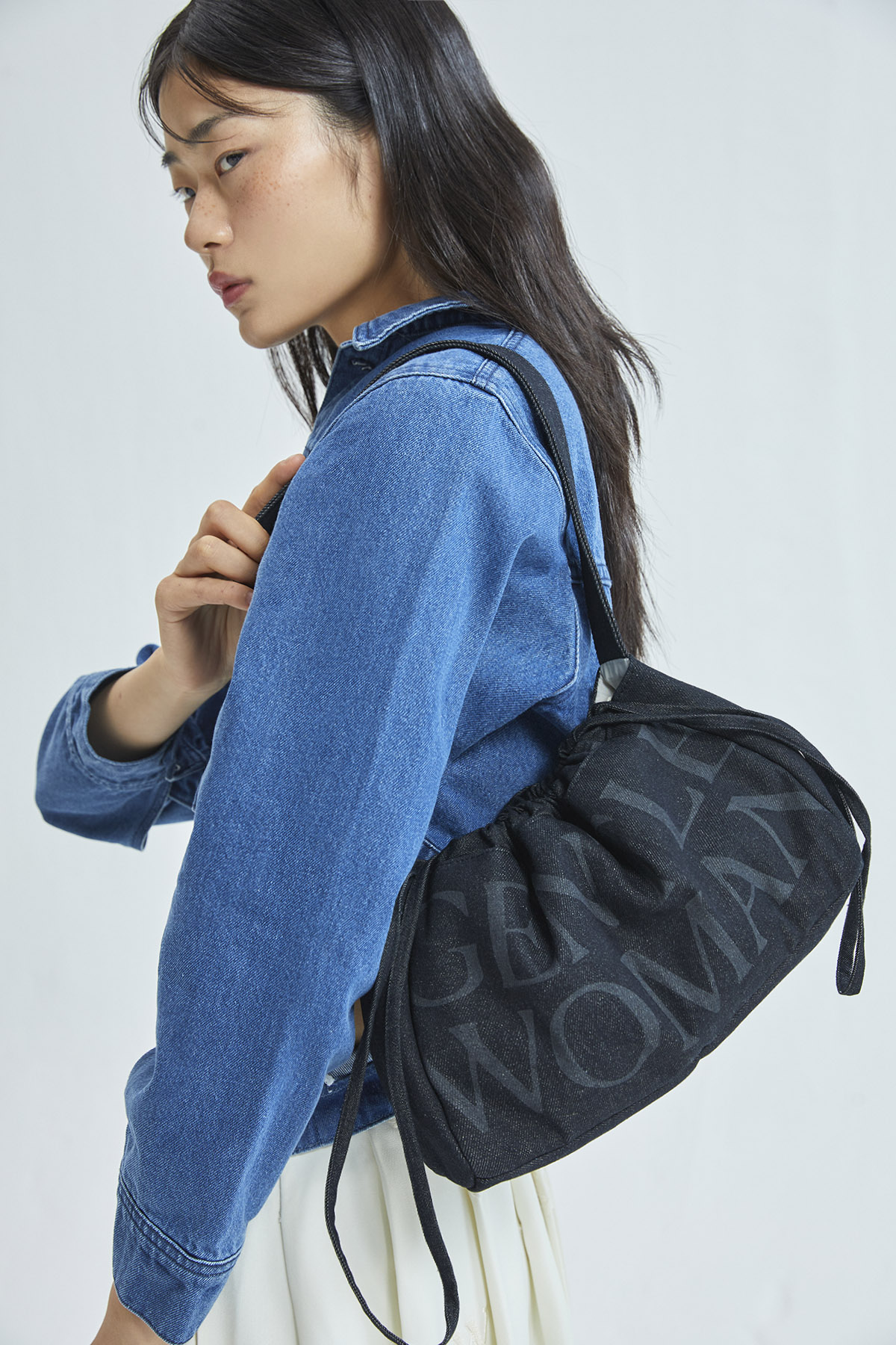 GW Denim Dumpling Bag : Paris Midnight-1