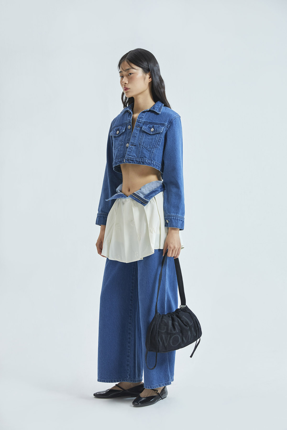 GW Denim Dumpling Bag : Paris Midnight-3