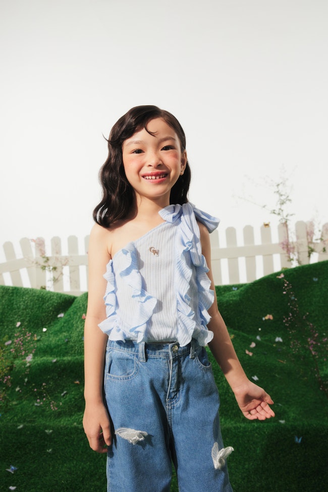 Light Blue Morpho Top - LMT058 - image
