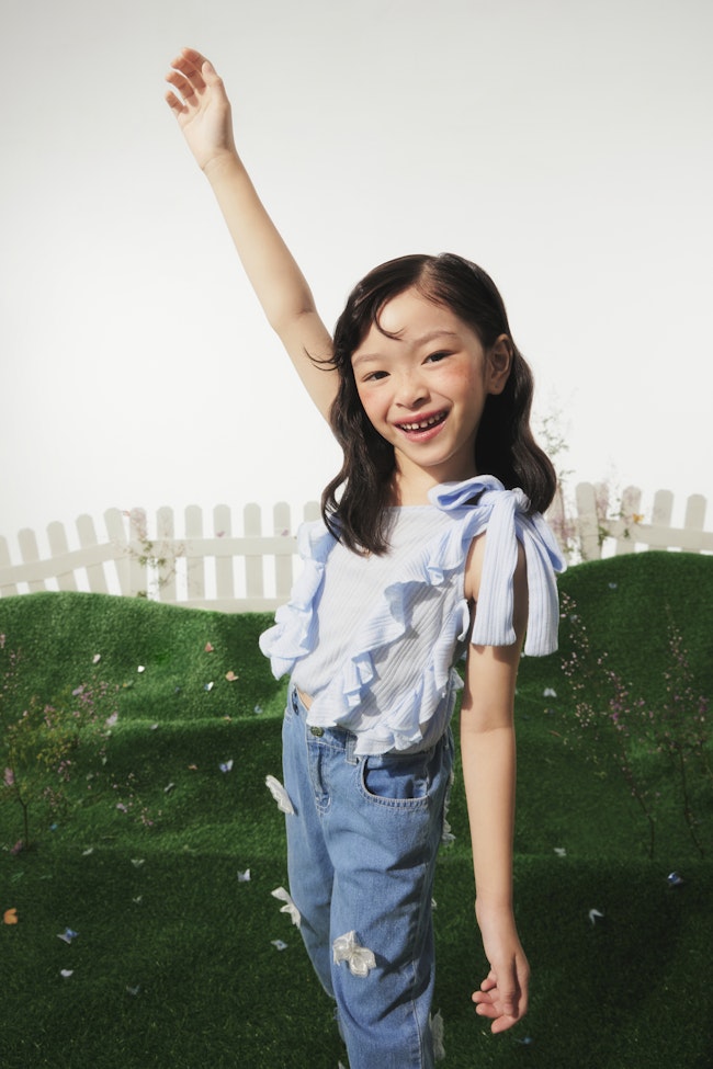 Light Blue Morpho Top - LMT058 - image