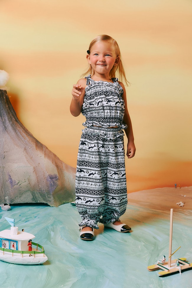 Dolphin Pattern Trousers - LMP017 - image