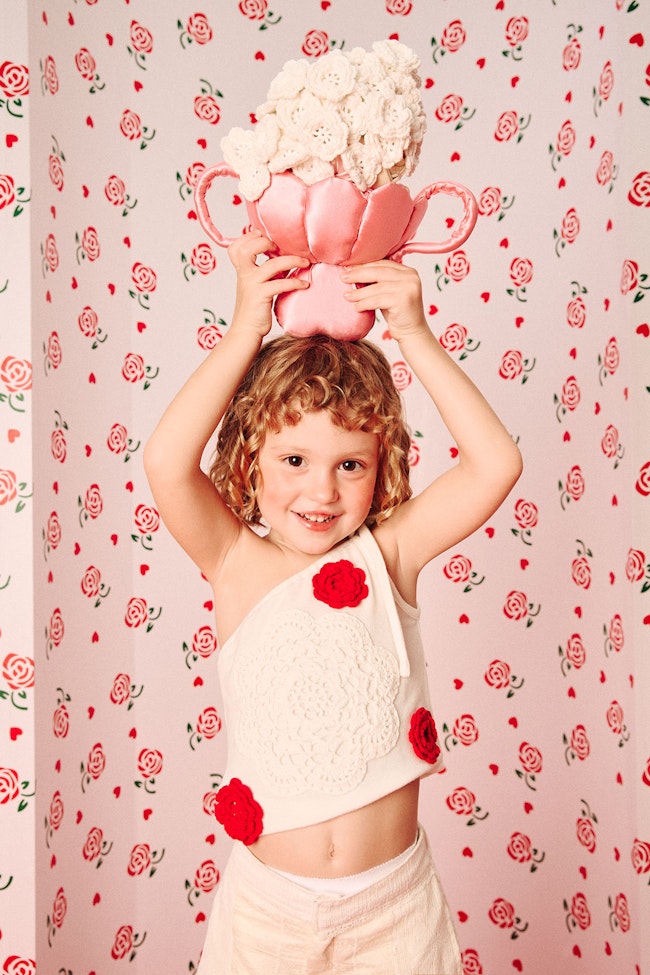 Crochet Flower One Shoulder Top - LCT027 - image