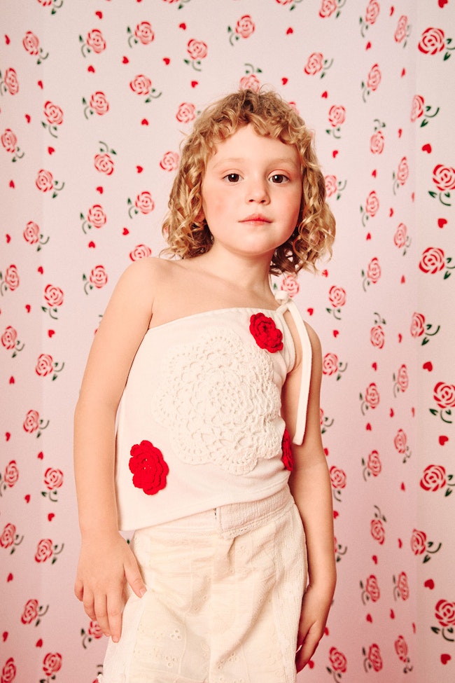 Crochet Flower One Shoulder Top - LCT027 - image