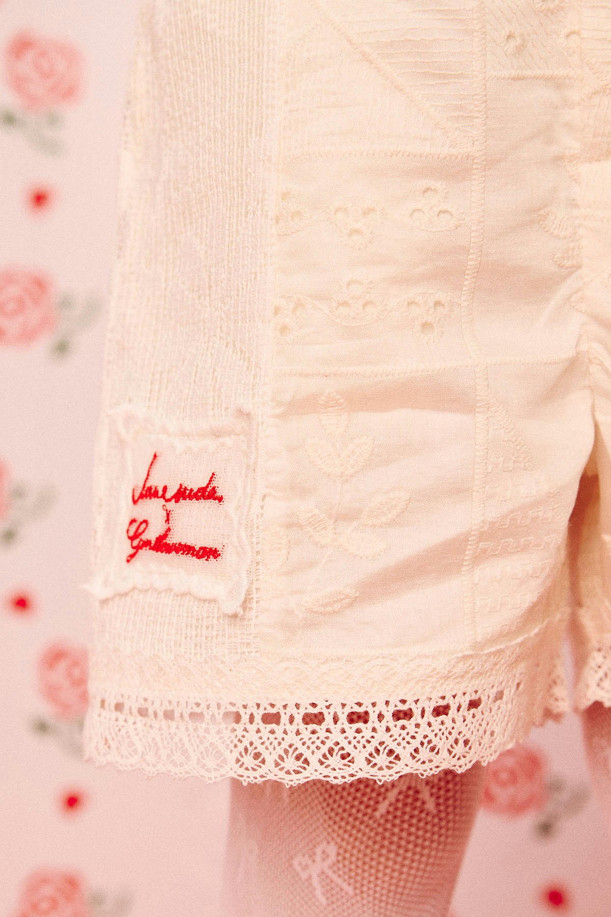 Beige Petal Mosaic Shorts - LMS009 - image