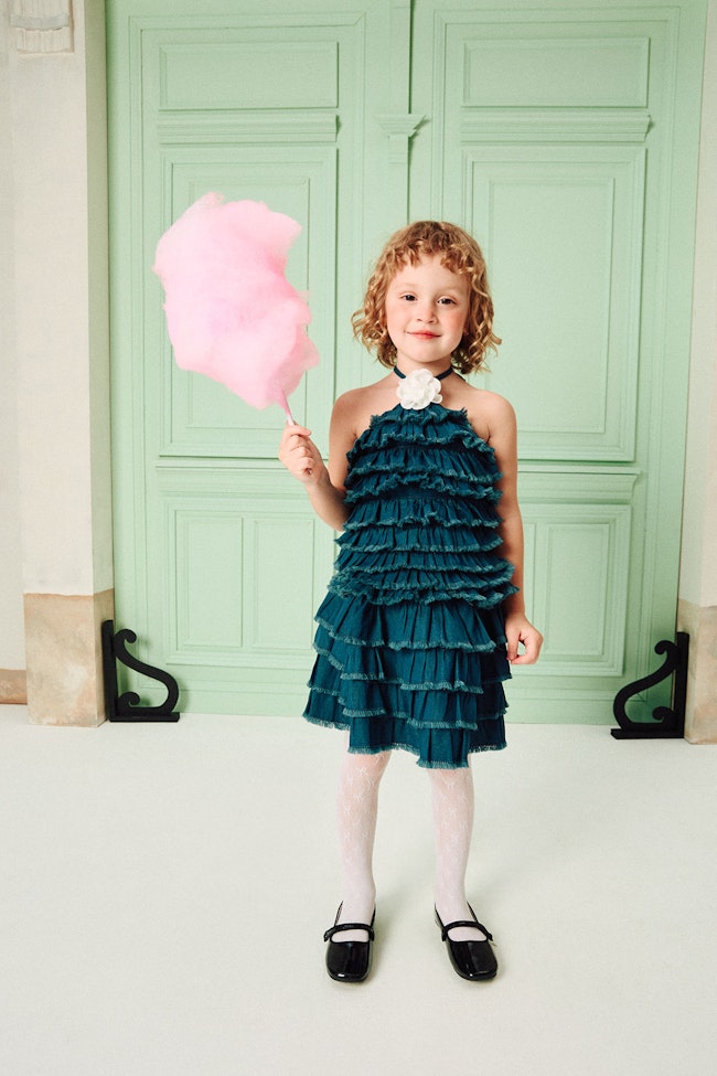 Denim Cascade Mini Skirt - LAK006 - image
