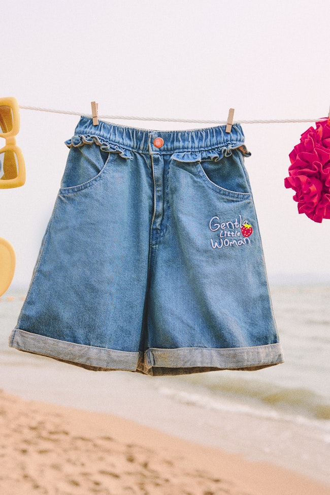 Sunlit Meadow Denim Shorts - LAS010 - image