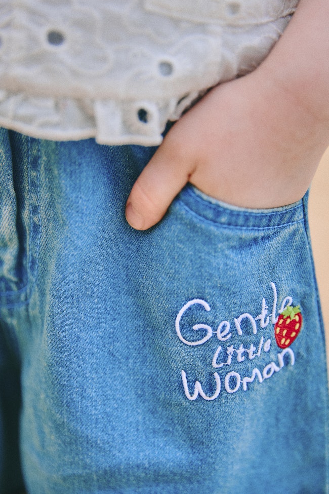 Sunlit Meadow Denim Shorts - LAS010 - image