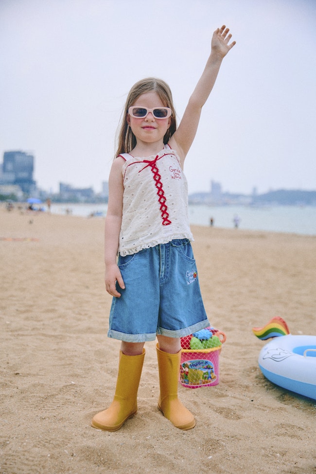Sunlit Meadow Denim Shorts - LAS010 - image