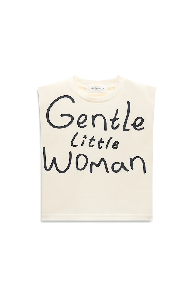 GLW Padded Shoulder T-shirt : Cream - LTT002 - image