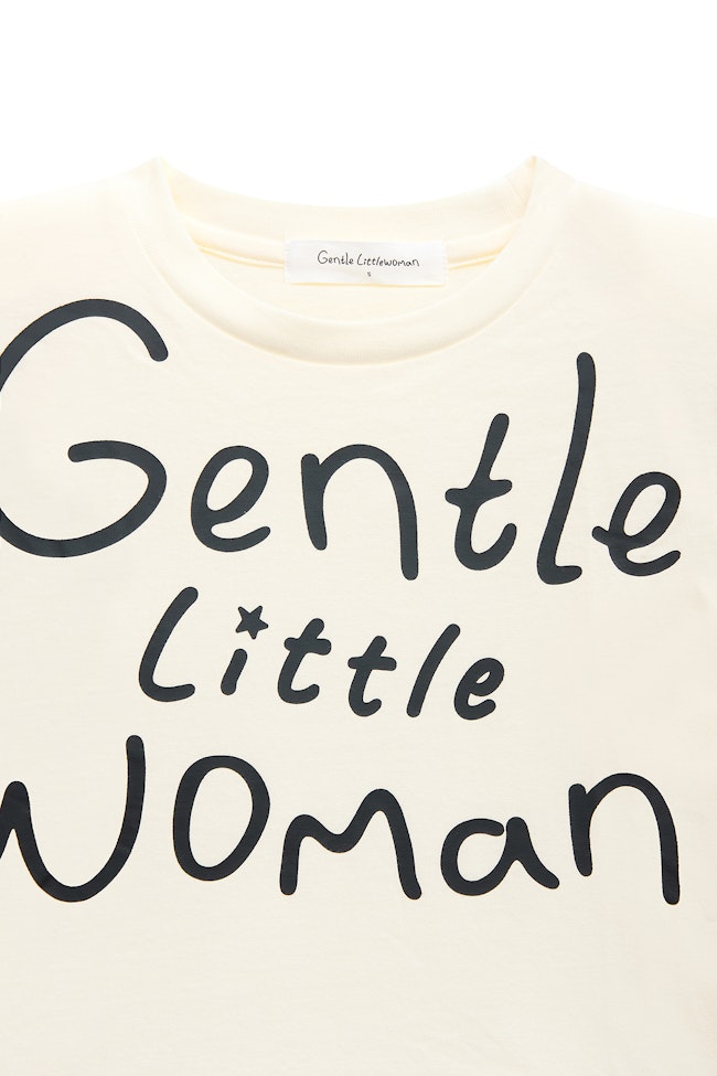 GLW Padded Shoulder T-shirt : Cream - LTT002 - image