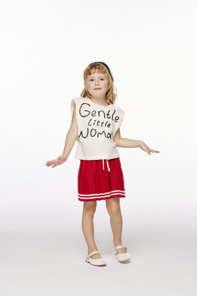 GLW Padded Shoulder T-shirt : Cream - LTT002 - image