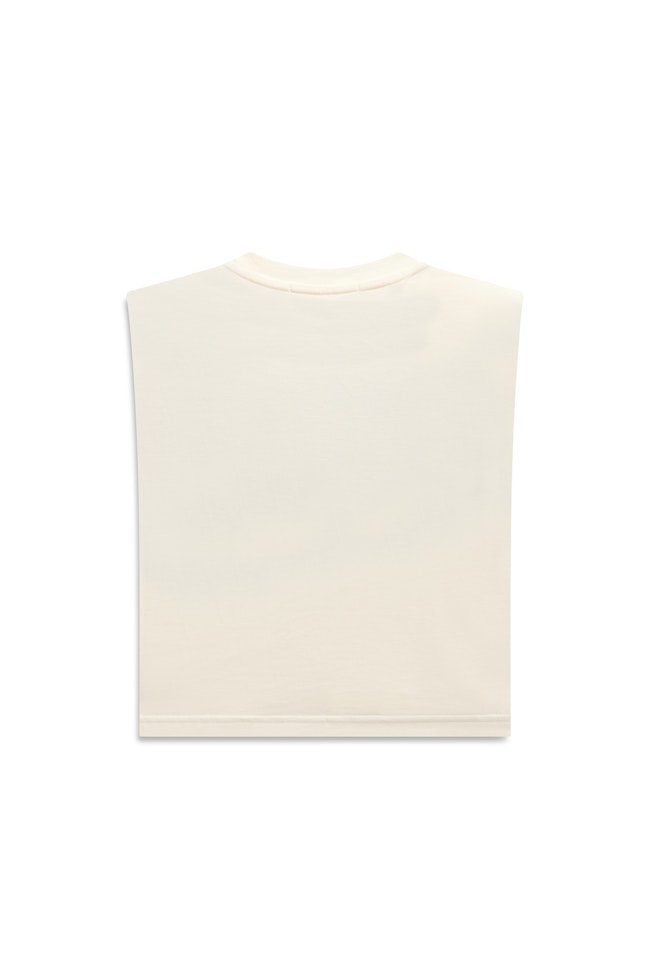 GLW Padded Shoulder T-shirt : Cream - LTT002 - image