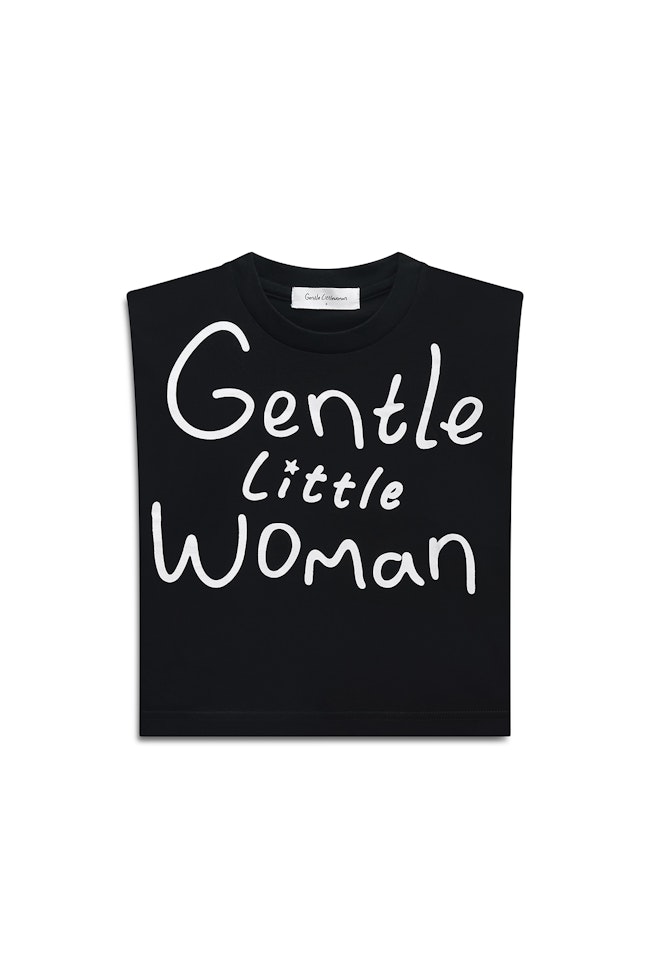 GLW Padded Shoulder T-shirt : Black - LTT055 - image