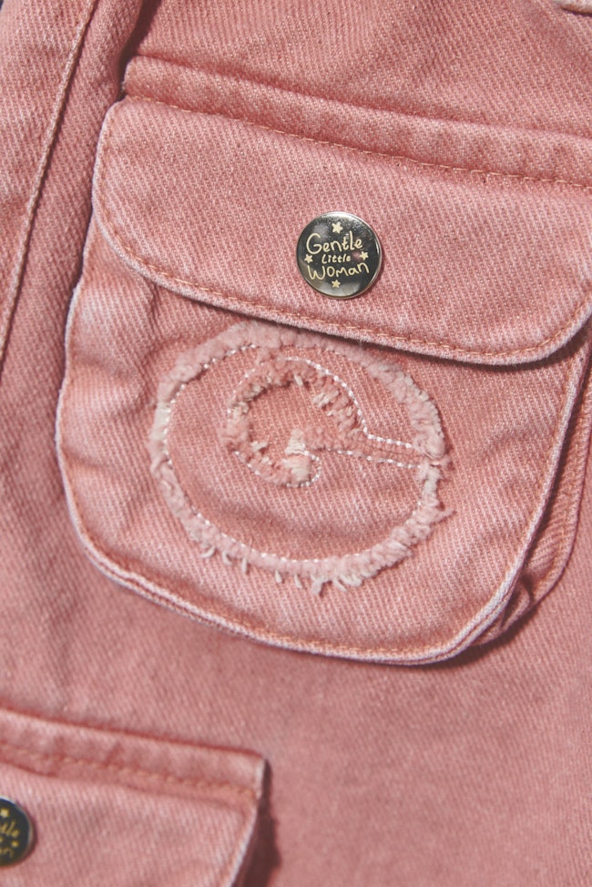 Pink Coral Denim Buckle Pants - LAP021 - image