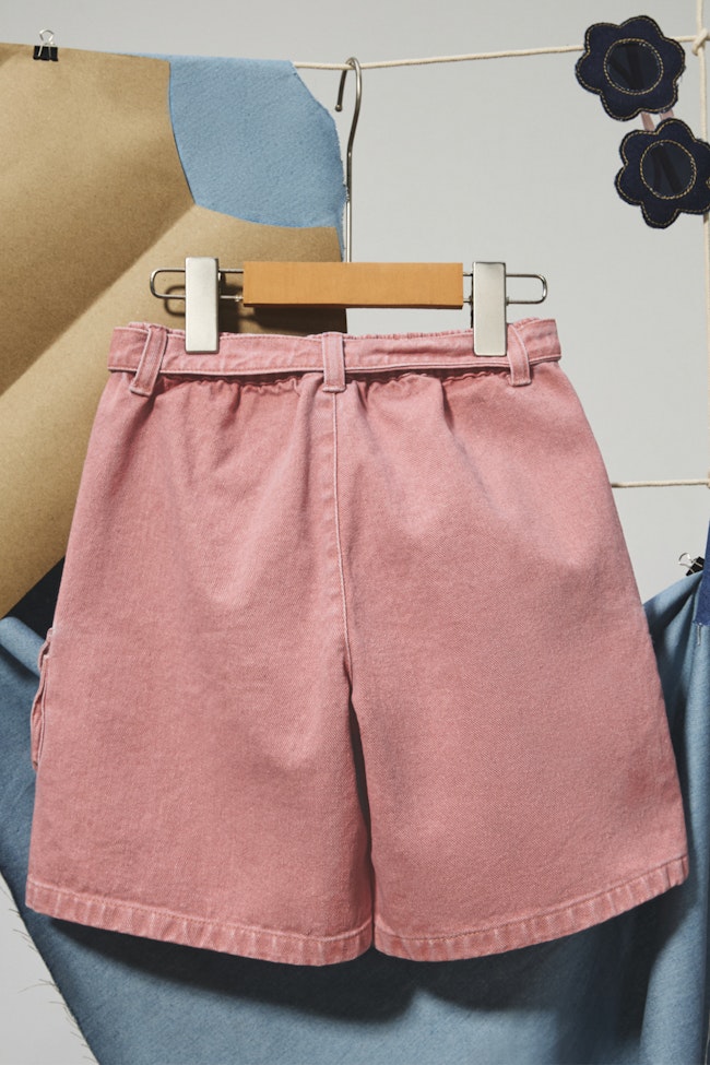 Pink Coral Denim Buckle Pants - LAP021 - image