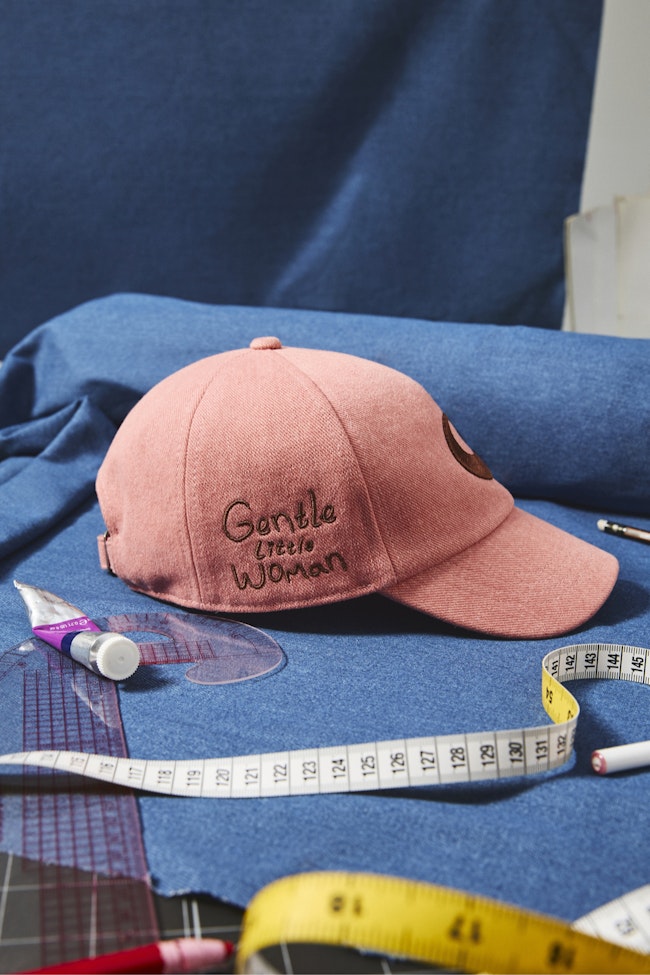 Pink Pearl Denim Cap - LASC001 - image