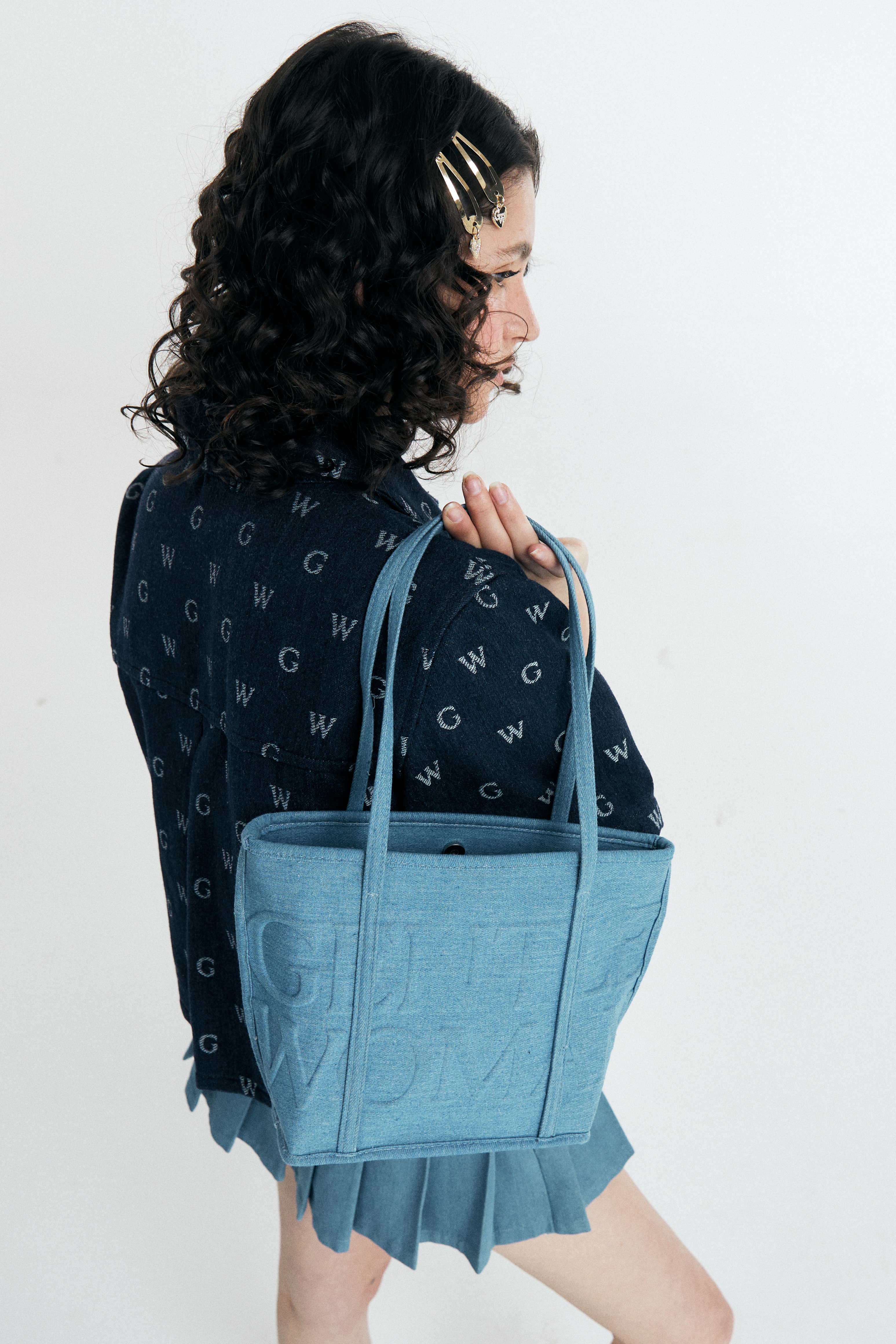 新作【GENTLEWOMAN】DENIM SOIREE HAULER デニム トートバッグ Denim Soiree Hauler Bag : Light Blue | GENTLEWOMAN