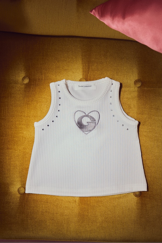 Cactus Cuddles Sleeveless Top : White - LTT089 - image