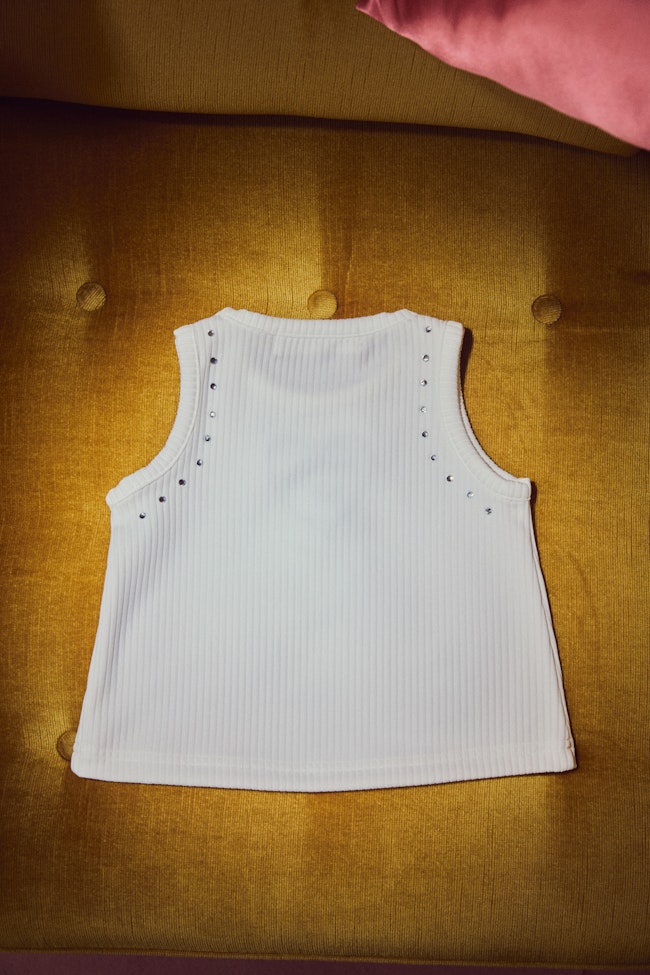 Cactus Cuddles Sleeveless Top : White - LTT089 - image