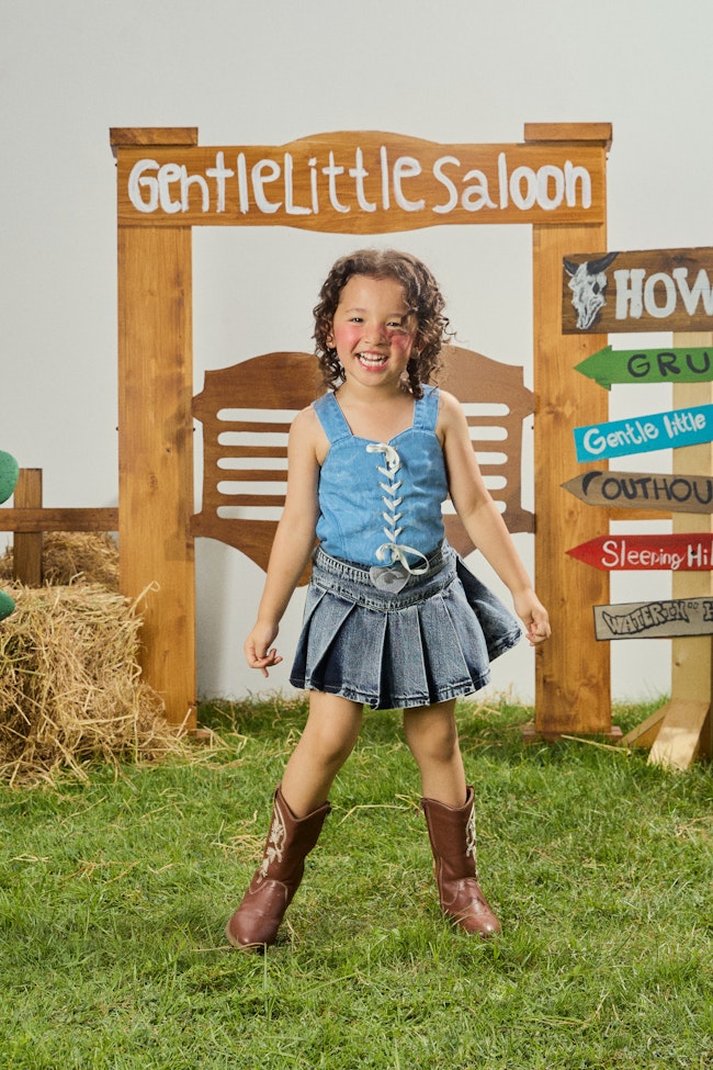 Dusty Hoofbeats Denim Skirt  - LAK018 - image