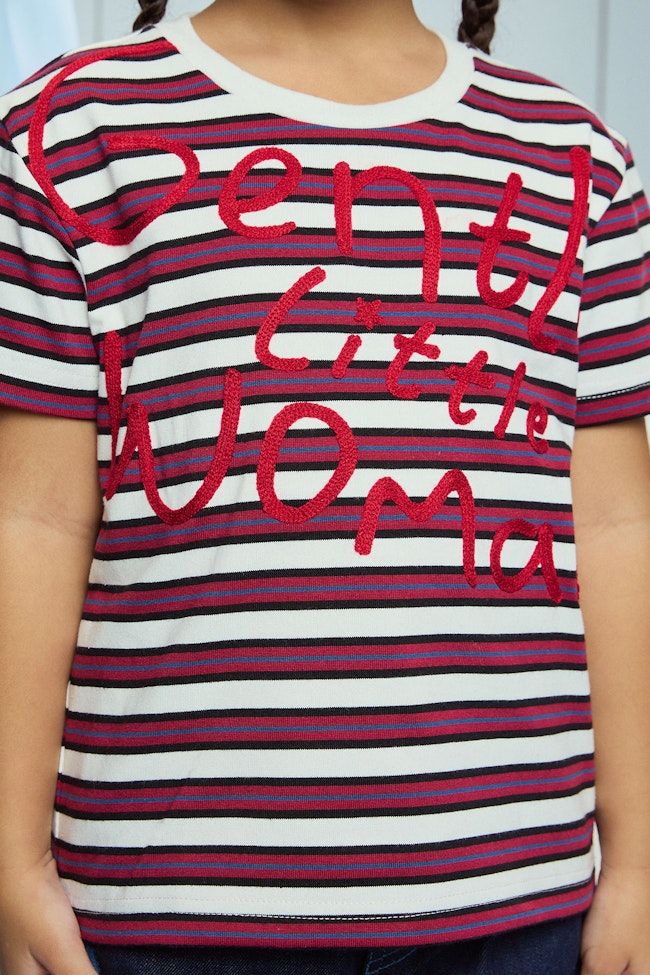 Gentle Littlewoman Embroidered T-Shirt - LW22055 - image