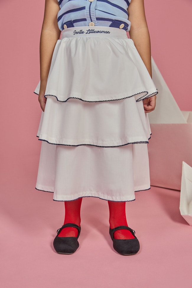 Ocean Hues Skirt : White - LW22051.1 - image