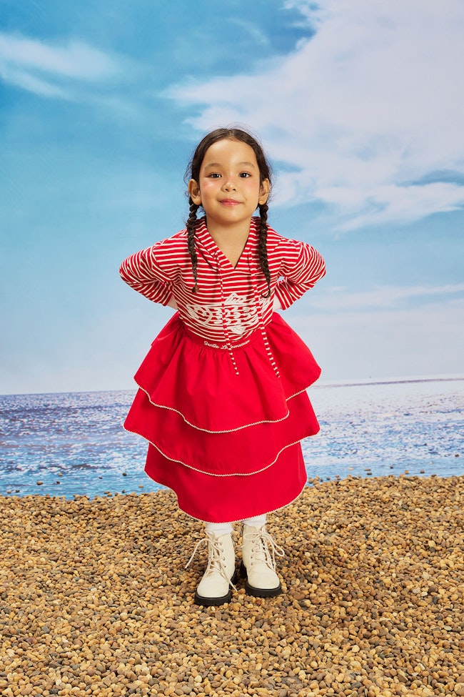 Ocean Hues Skirt : Red - LW22051.2 - image