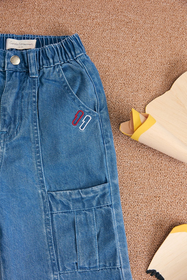 Little Picasso Denim Trousers - LW22014 - image
