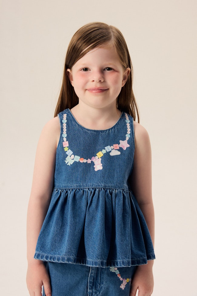 GiggleGlimmer Denim Top - LW22091 - image