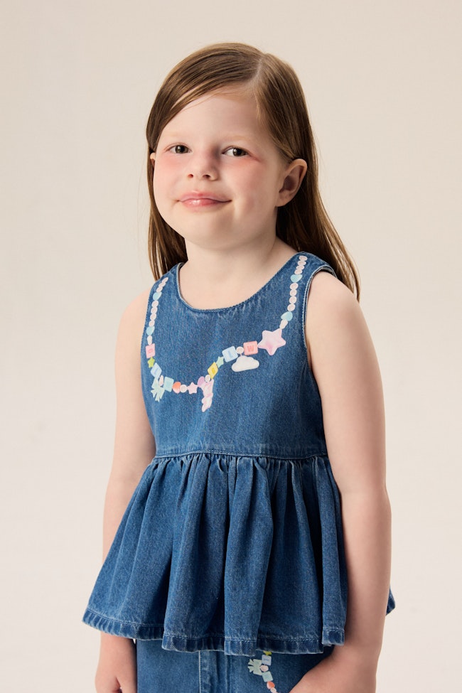 GiggleGlimmer Denim Top - LW22091 - image