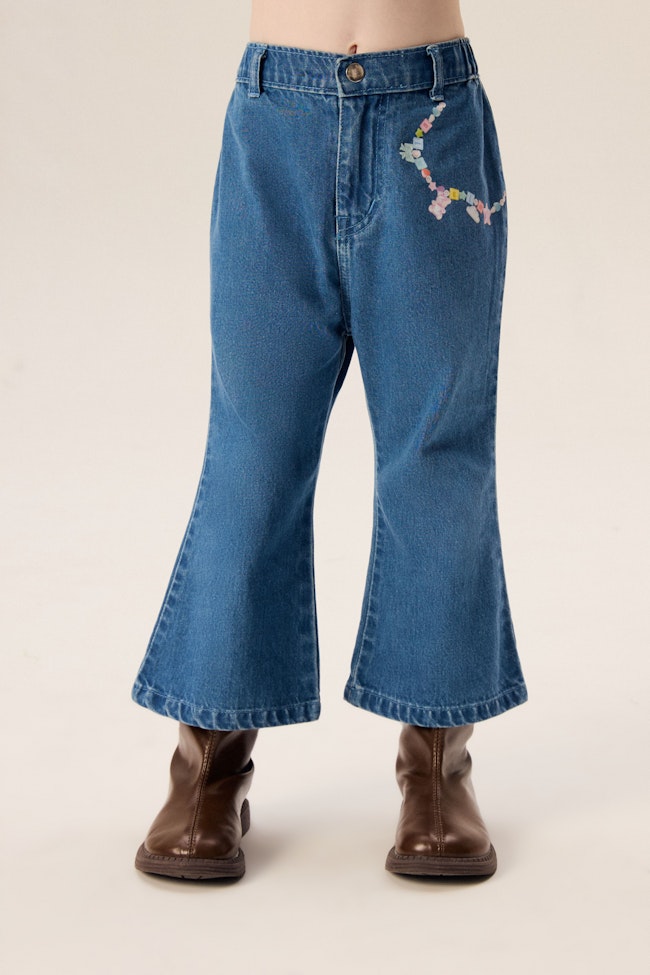 GiggleGlimmer Denim Trousers - LW22092 - image
