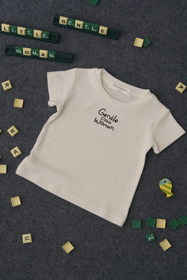 Gentle Littlewoman Baby Tee : White - LTT082.2 - image
