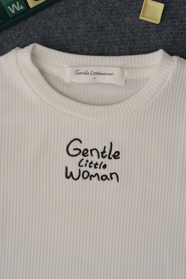 Gentle Littlewoman Baby Tee : White - LTT082.2 - image