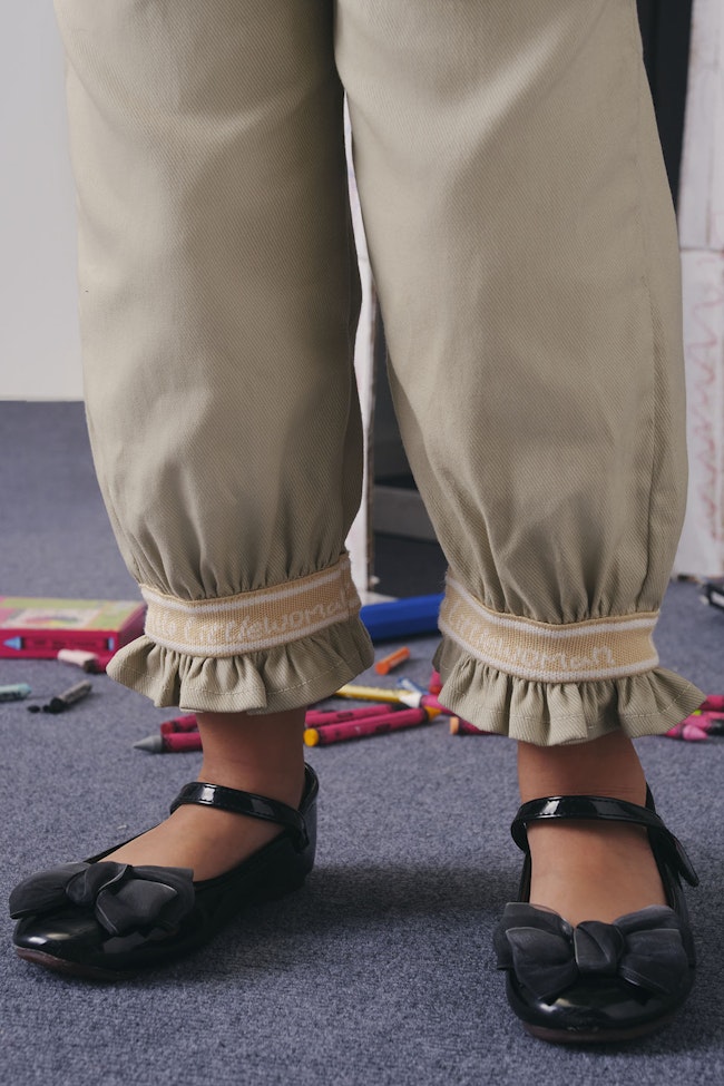 Glowdy Beige Denim Trousers - LW22114 - image