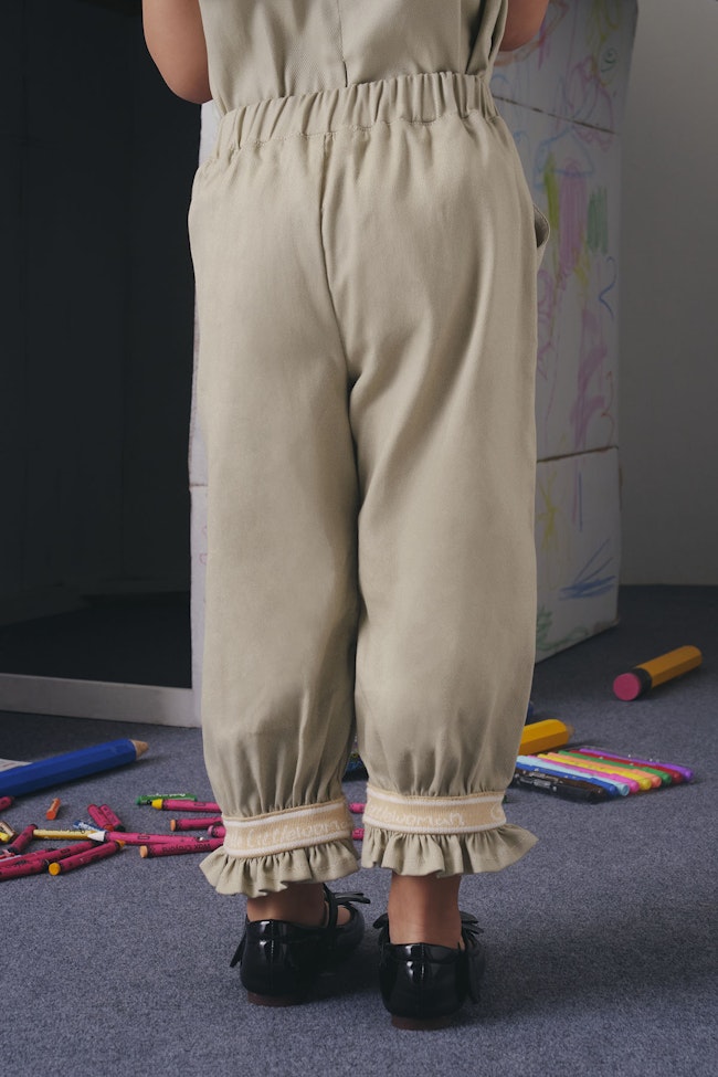 Glowdy Beige Denim Trousers - LW22114 - image