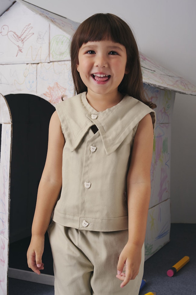 Glowdy Collared Denim Top - LW22113 - image