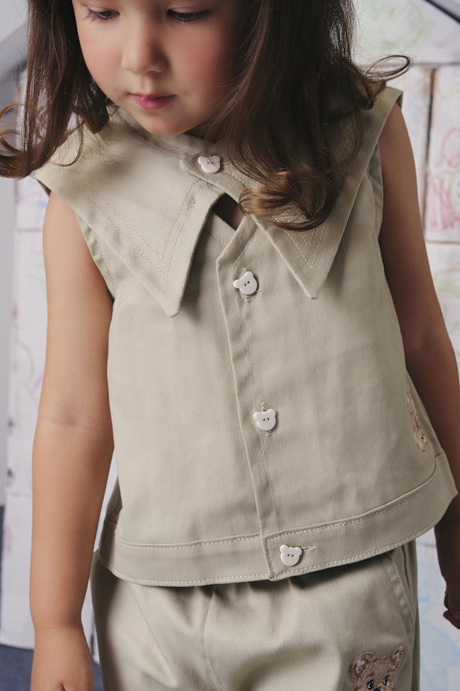 Glowdy Collared Denim Top - LW22113 - image