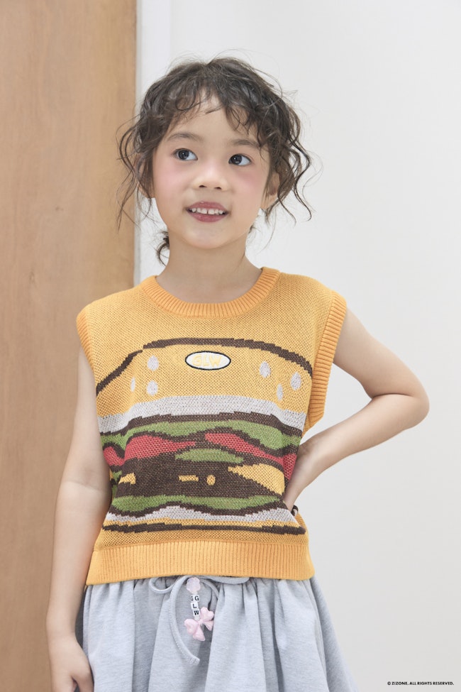 Pingo Burger Holic Knit Top - LW22122 - image