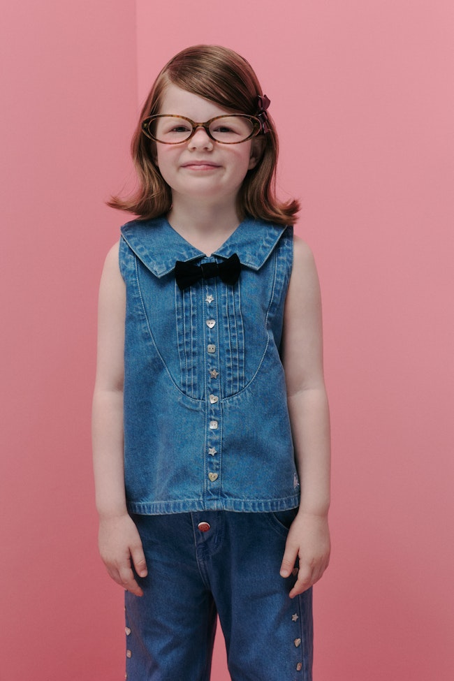Twinning Tales Denim Top - LW22154 - image