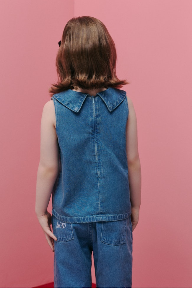 Twinning Tales Denim Top - LW22154 - image