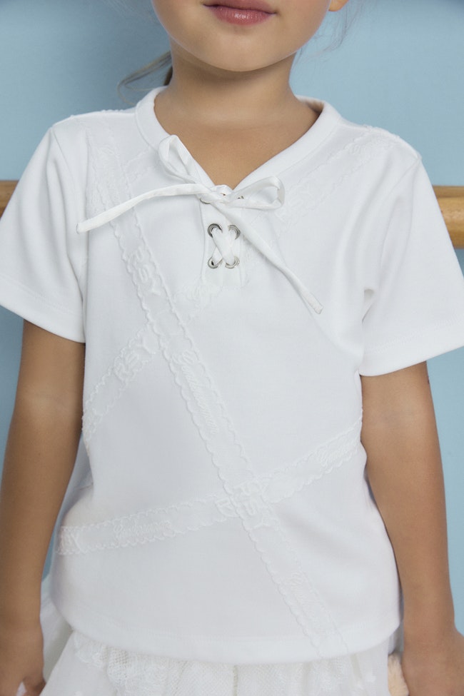 Homeward Lace Bow Tie Top - LW22196 - image